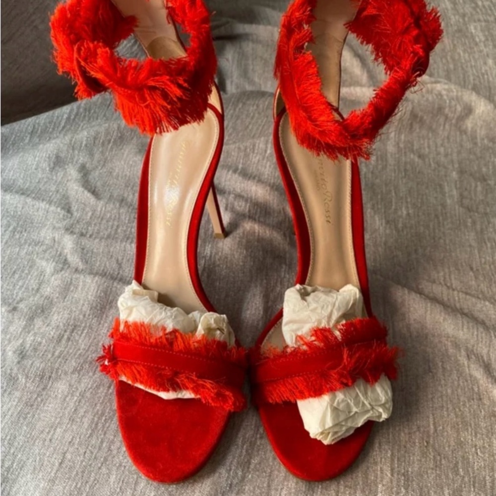 Elegant Red High Heel Sandals